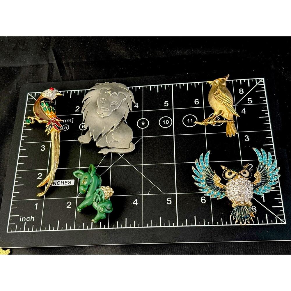 VTG Animal Brooch Pin Lot 22 Piece Estate Collection Signed JJ ULTRA SAC MONET+ - Picture 11 of 16